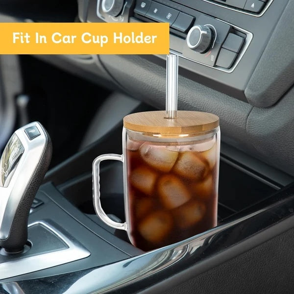 Glass Iced Coffee Cup