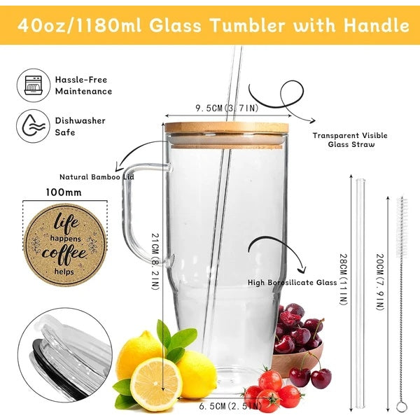 Glass Iced Coffee Cup