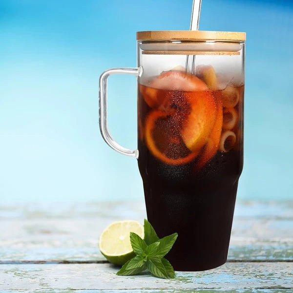 Glass Iced Coffee Cup