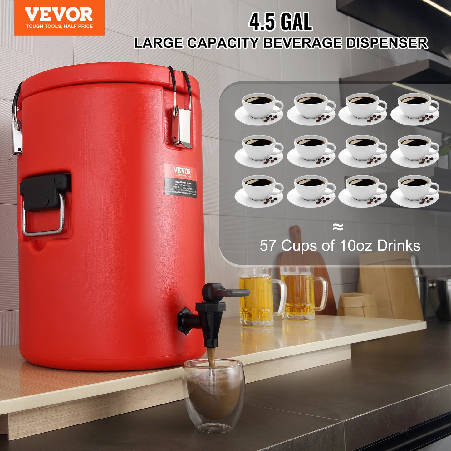 VEVOR Beverage Dispenser Stainless