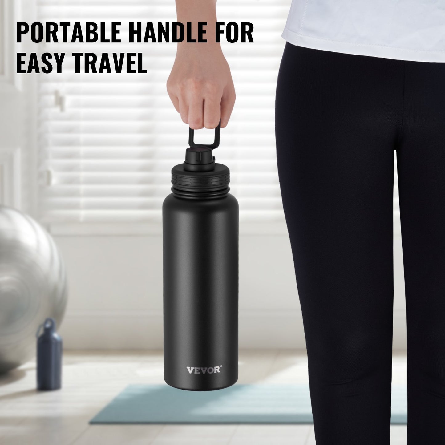 40oz Black Steel Bottle