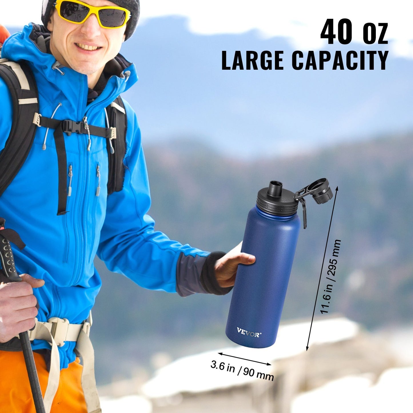 40oz Blue Steel Bottle