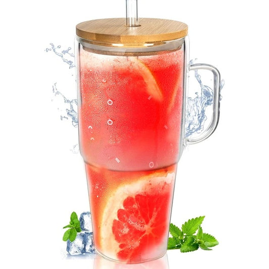 Glass Iced Coffee Cup